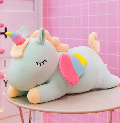Giant Unicorn Plush Pillow - Kawaii Rainbow Body Pillow