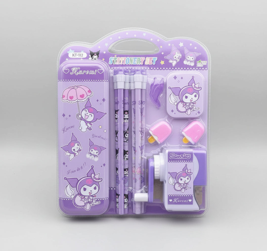 Sanrio Stationery Set with Pencil Case - Cinnamoroll, My Melody & Kuromi